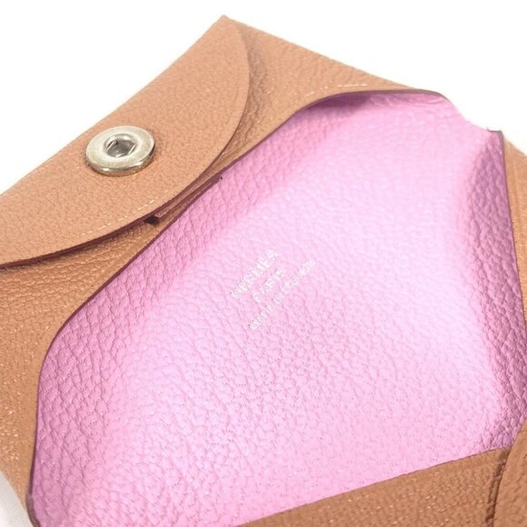 HERMES Bicolor Bastia Verso Wallet Coin Compartment Square coin purse Unused - Picture 11 of 16